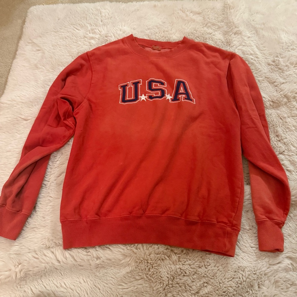 Brandy Melville John Galt red USA crewneck sweatshirt not sold anymore!